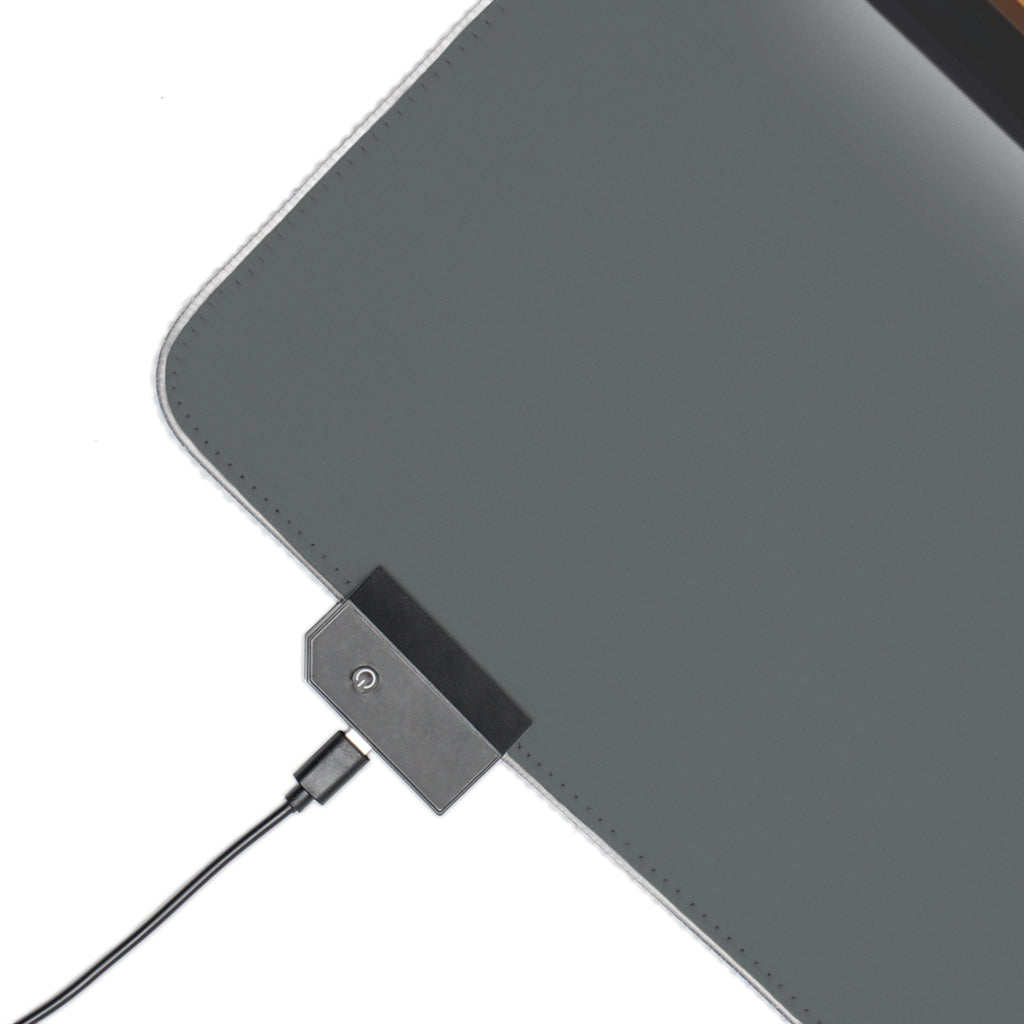 "GAME OVER" Pixel Skull RGB Desk Mat